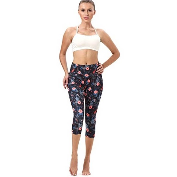 Mint Lilac High Waist Capri Leggings S - Picture 3 of 7